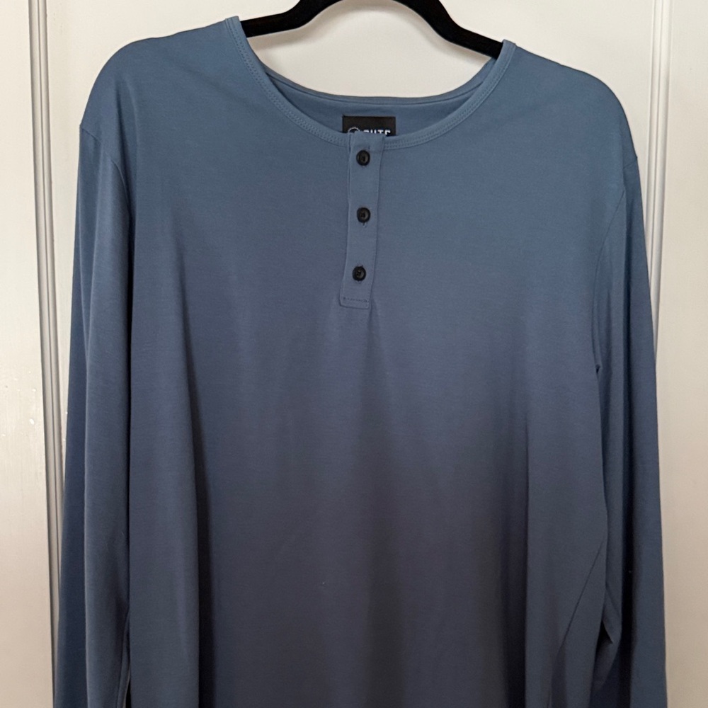 Cuts PYDA PRO Long Sleeve Slate Blue Henley
